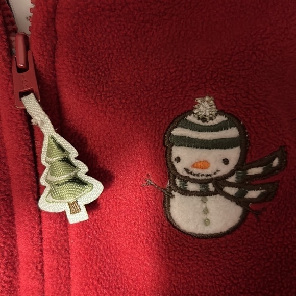 GYMBOREE Vintage Fleece Red Jacket, Size 6-12 months - Picture 3 of 4